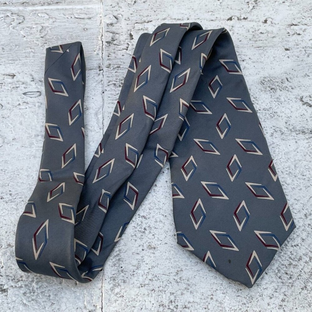Vintage Pierre Cardin Men Tie Gray Neck Tie Classic Tie